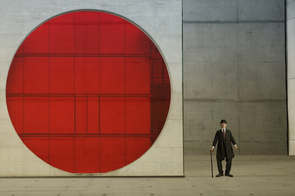 Dapper Man Red Circle by Christine von Diepenbroek
