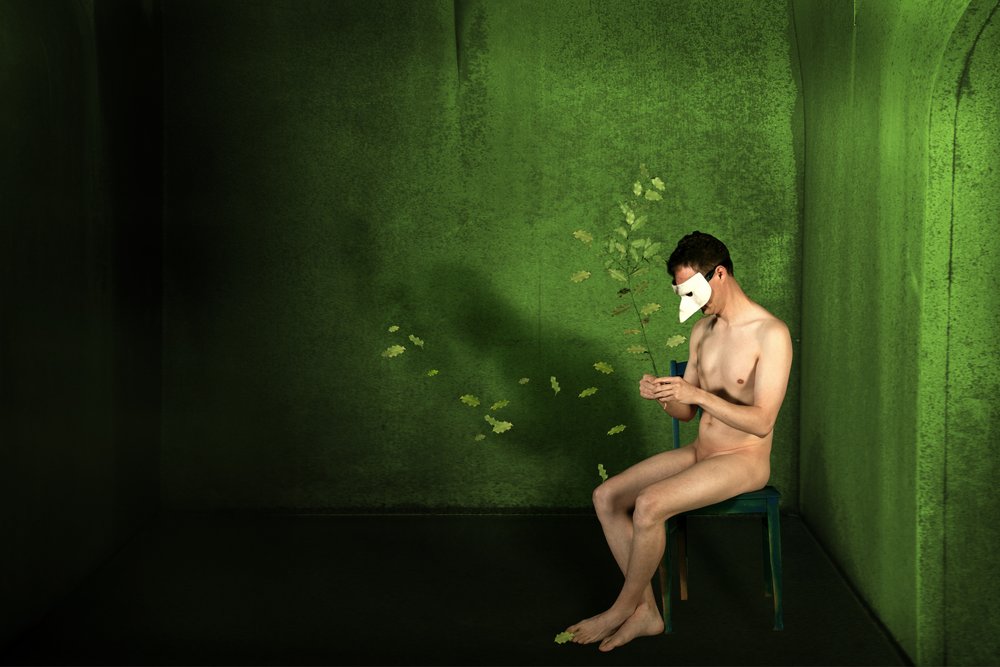Masked Man in Green by Christine von Diepenbroek