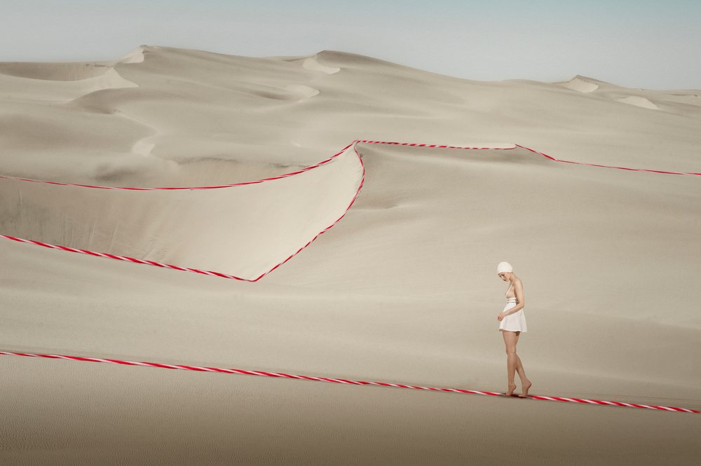 Red Ribbon Desert Walk by Christine von Diepenbroek