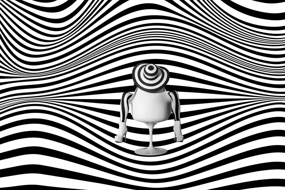 Stylish Op Art Woman by Christine von Diepenbroek