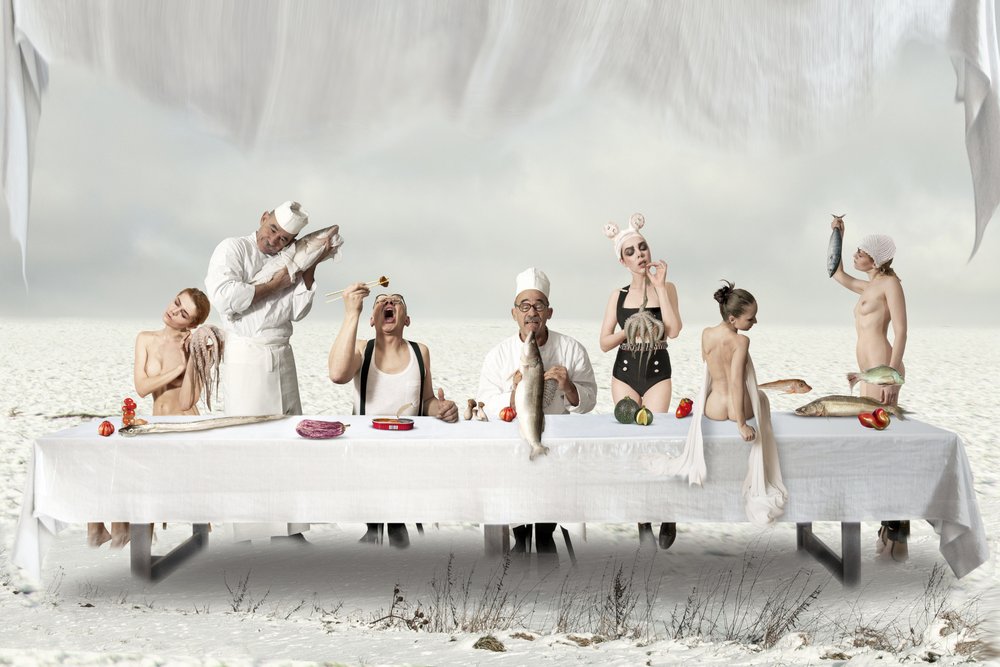 Surreal Dinner Feast by Christine von Diepenbroek