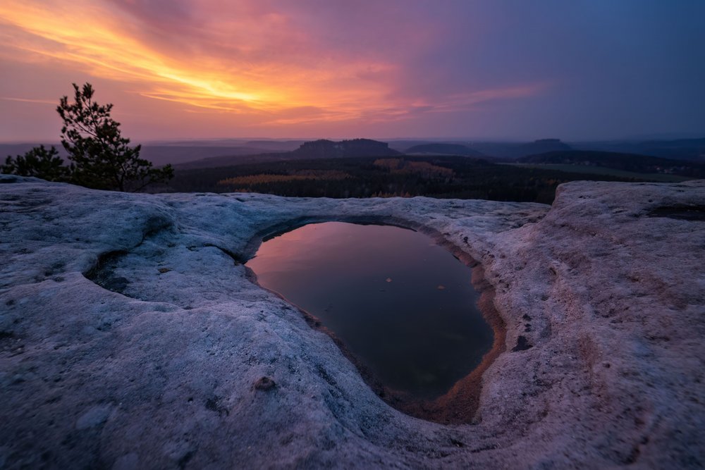 Dramatic Sunset Reflection by Christoph Schaarschmidt
