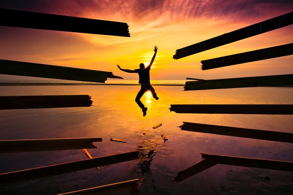 Breaking Free At Sunset by Christophe Kiciak