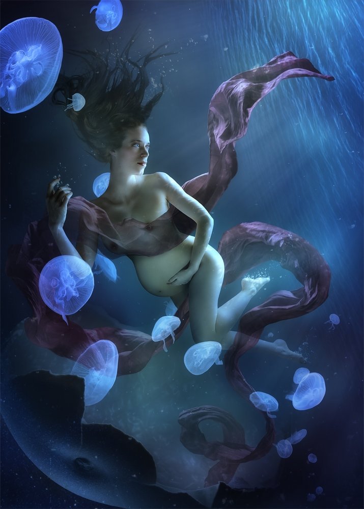 Ethereal Underwater Motherhood by Christophe Kiciak