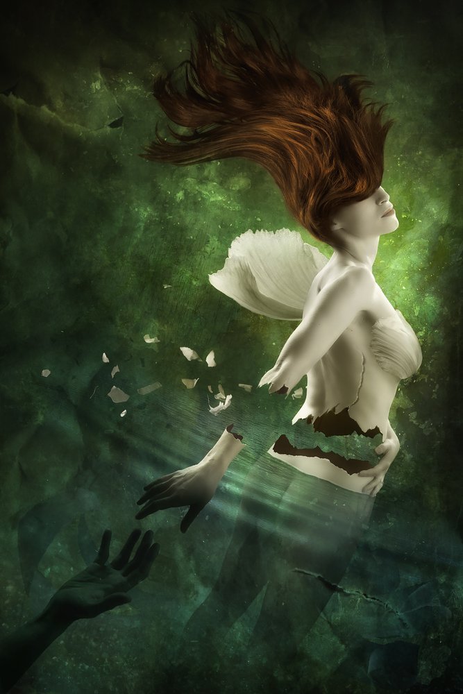 Ethereal Woman Breaking by Christophe Kiciak