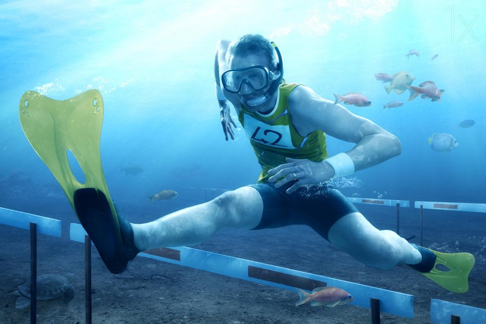 Underwater Hurdle Race by Christophe Kiciak