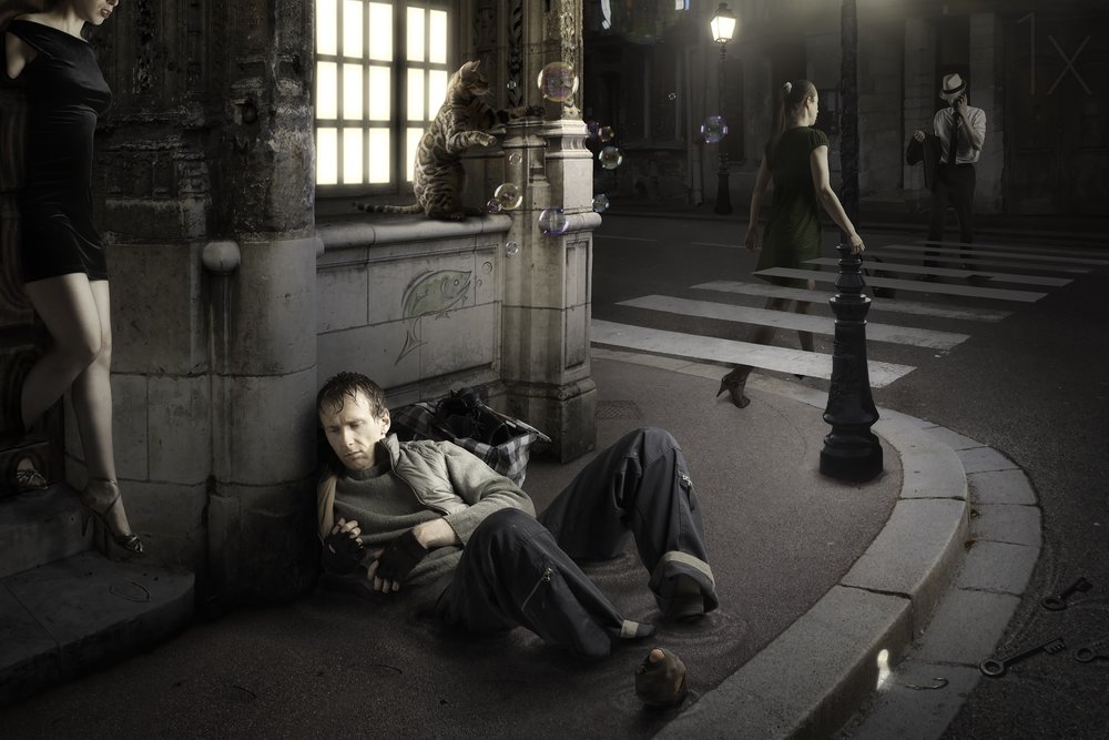 Urban Night Solitude by Christophe Kiciak
