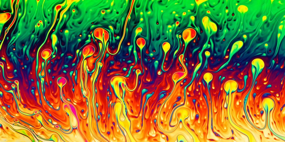 Vibrant Fluid Abstract by Christophe Kiciak
