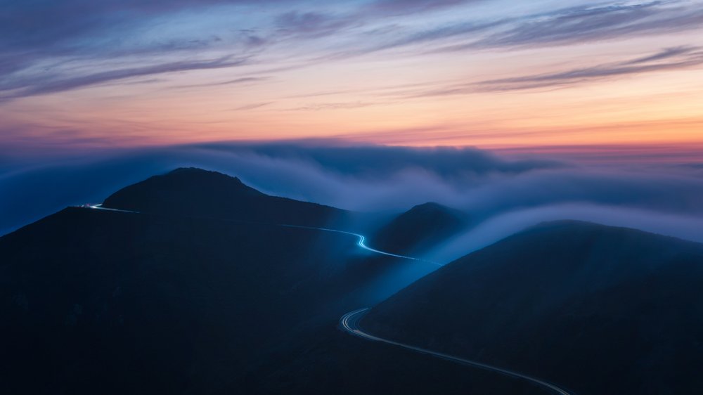 Winding Mountain Twilight by Chuanxu Ren