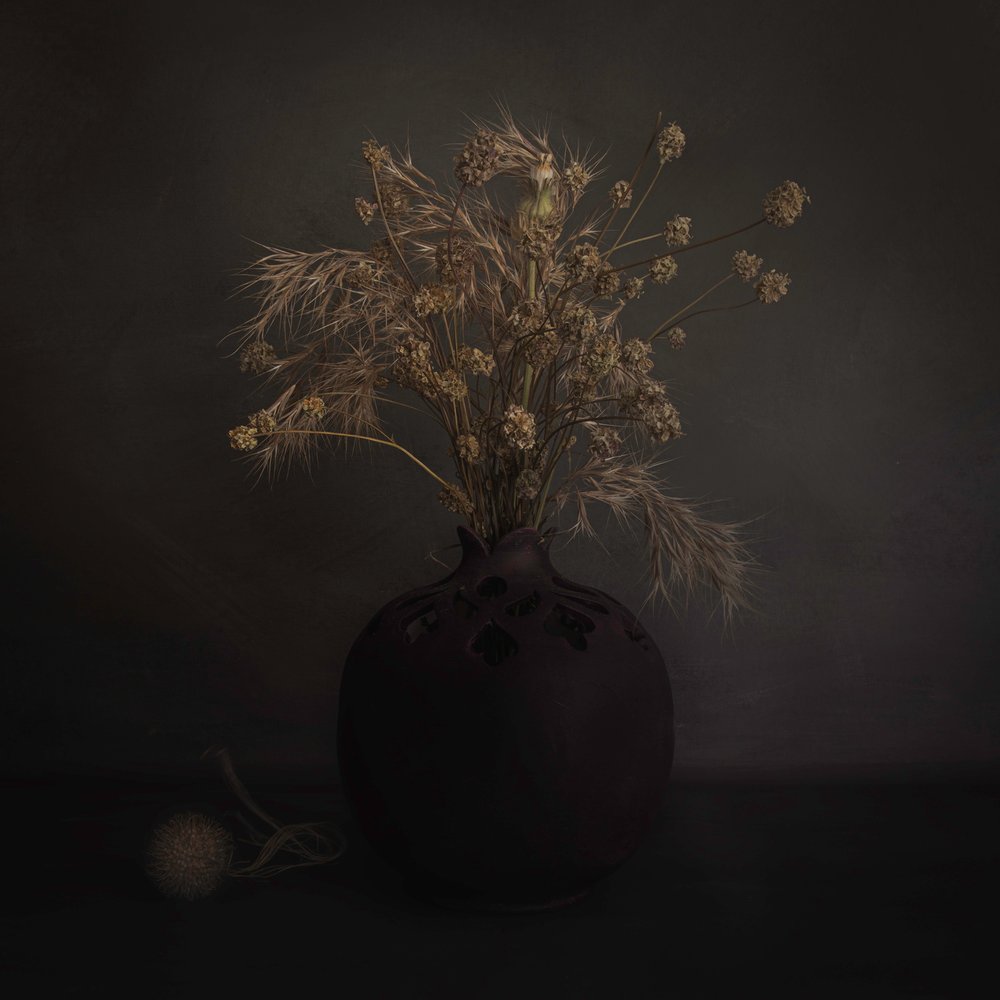 Dark Botanical Arrangement by Cicek Kiral