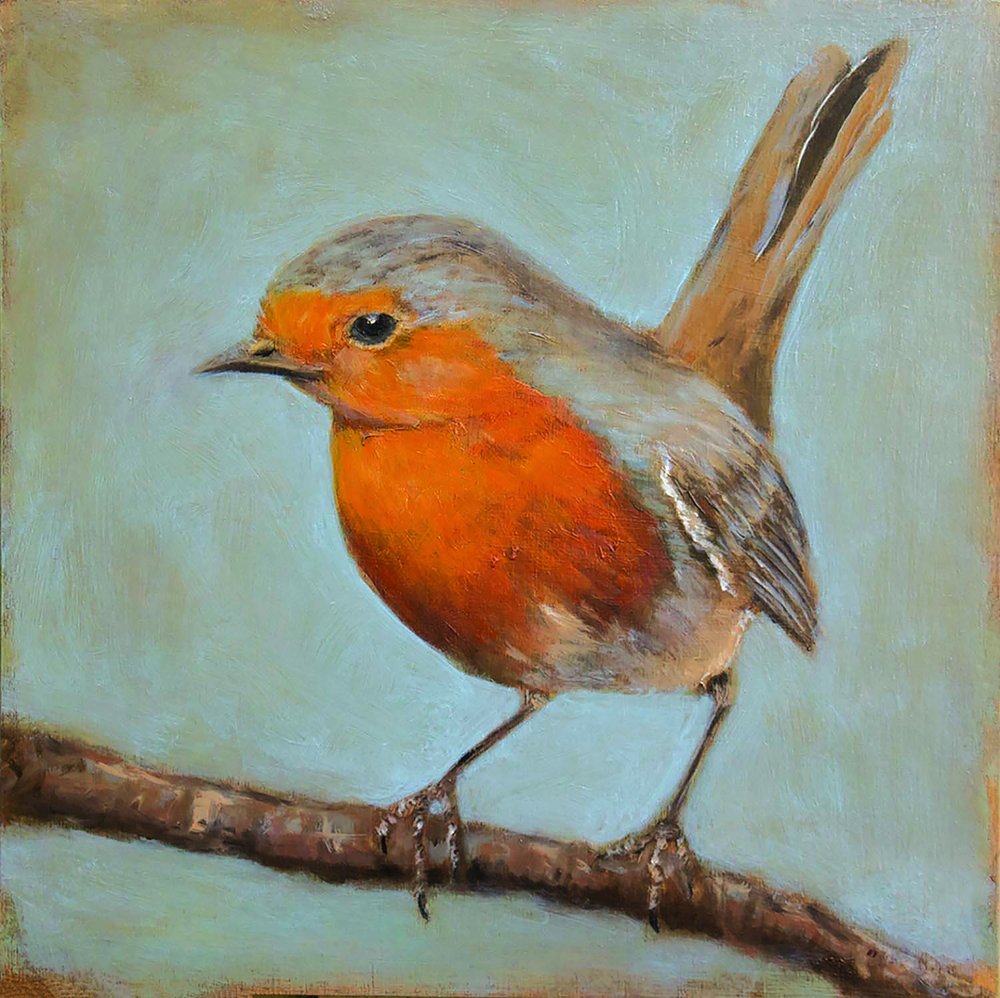 Peaceful Robin Perch by Claire Lerner