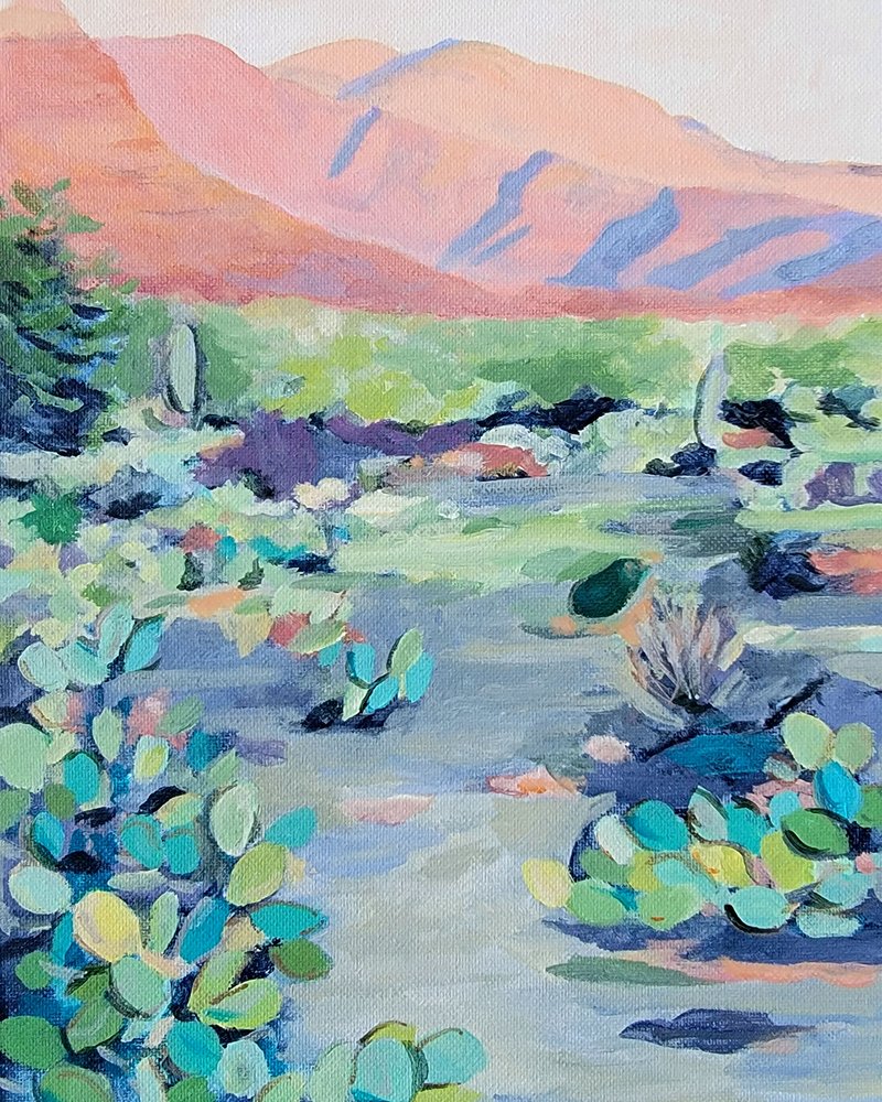 Vibrant Desert Landscape by Claire Whitehead