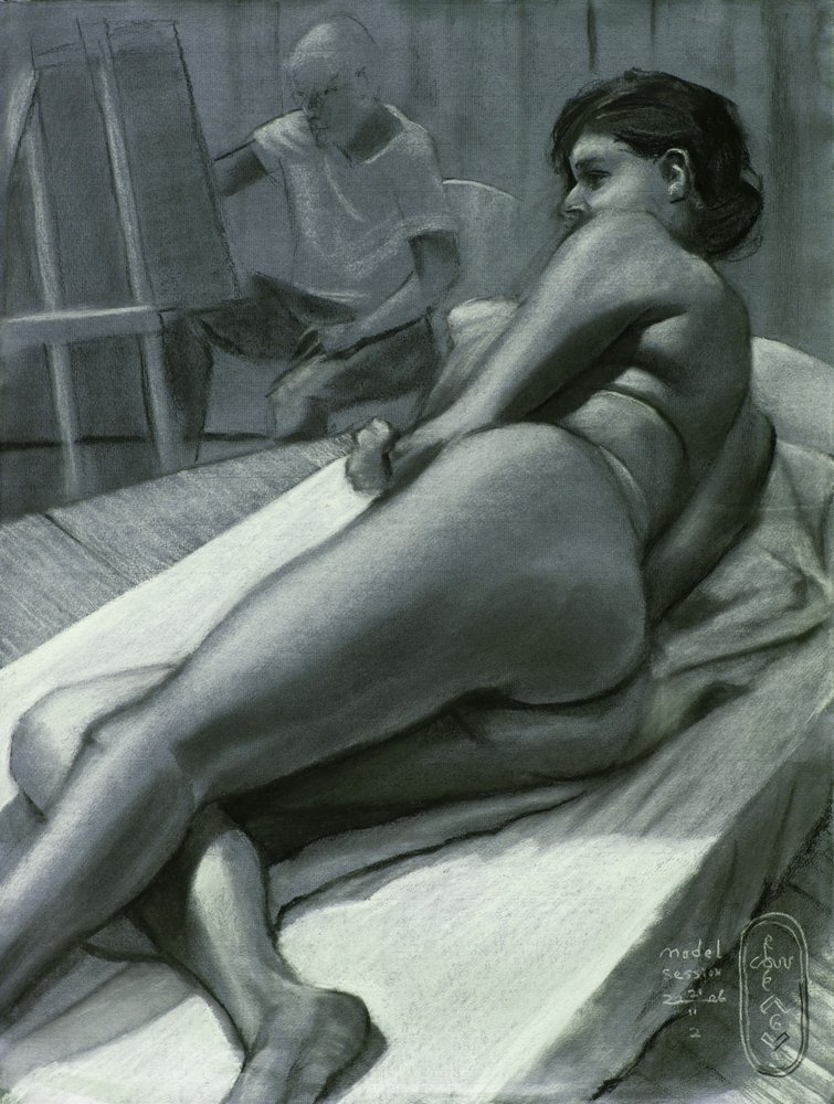 Classic Studio Nude Study by Corné Akkers