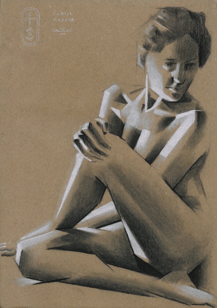 Dramatic Seated Figure by Corné Akkers