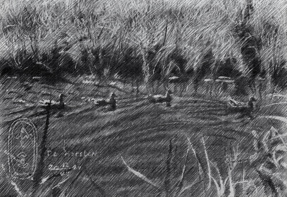 Ducks in the Reeds by Corné Akkers