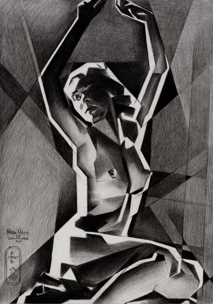 Dynamic Geometric Nude by Corné Akkers