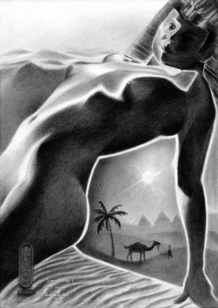 Egyptian Desert Goddess by Corné Akkers