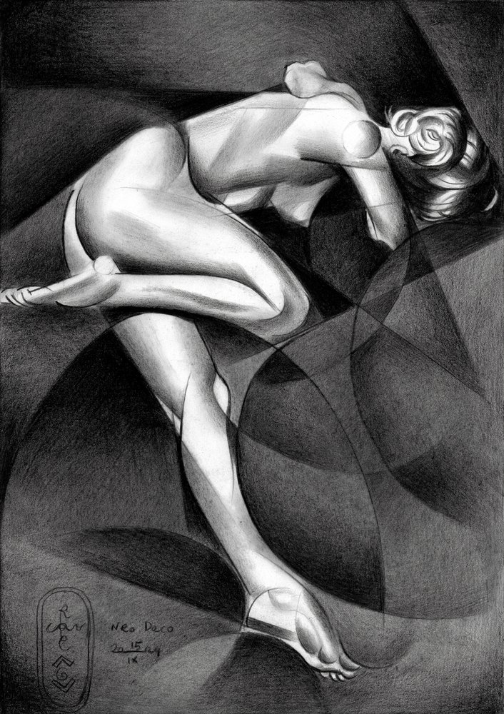 Elegant Abstract Nude by Corné Akkers