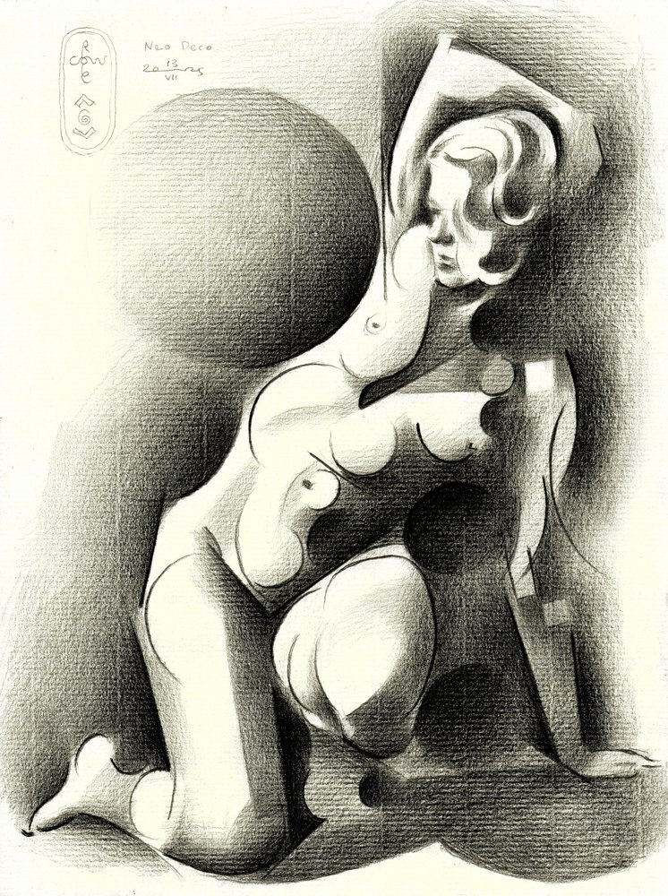 Elegant Stylized Woman by Corné Akkers