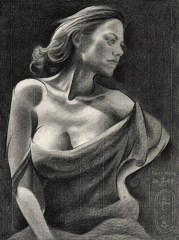 Elegant Woman Portrait by Corné Akkers