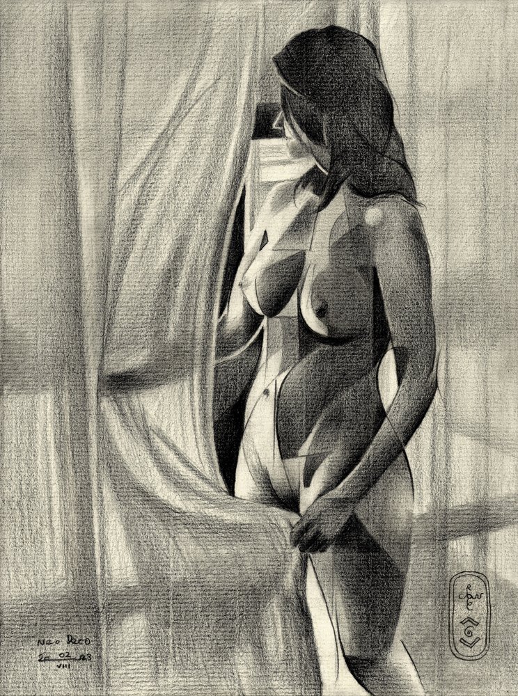 Geometric Nude Figure by Corné Akkers