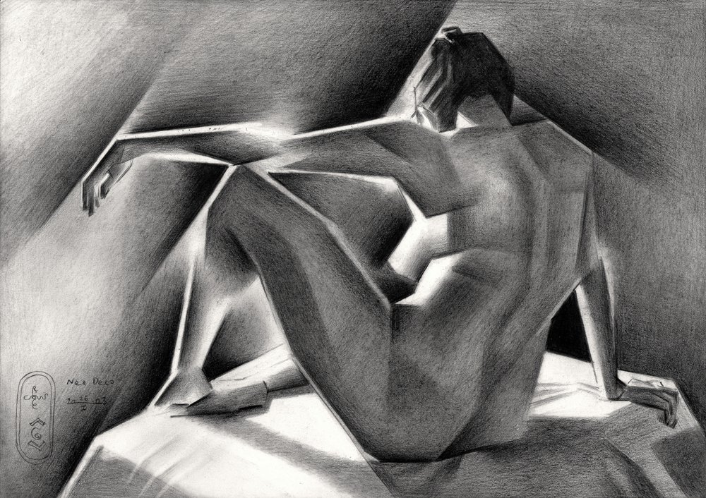 Geometric Nude Study by Corné Akkers