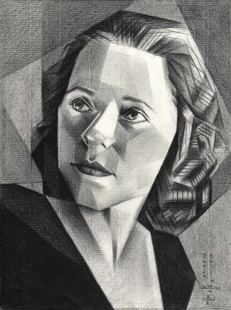 Geometric Woman Portrait by Corné Akkers