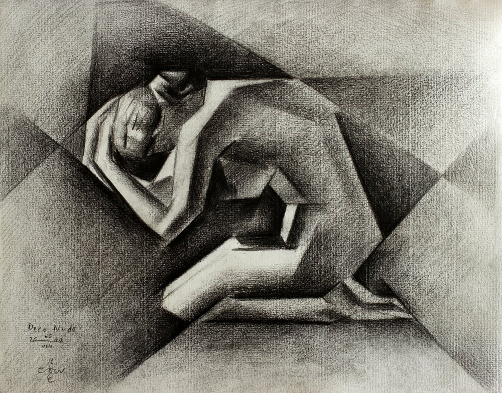 Grieving Geometric Figure by Corné Akkers
