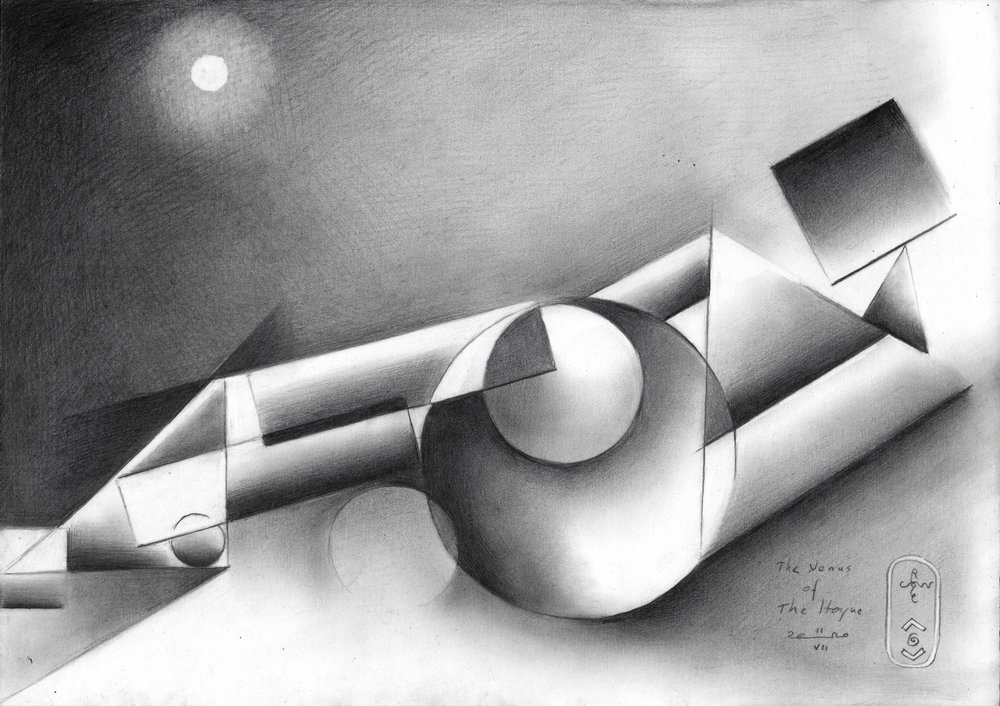 Moonlit Geometric Composition by Corné Akkers
