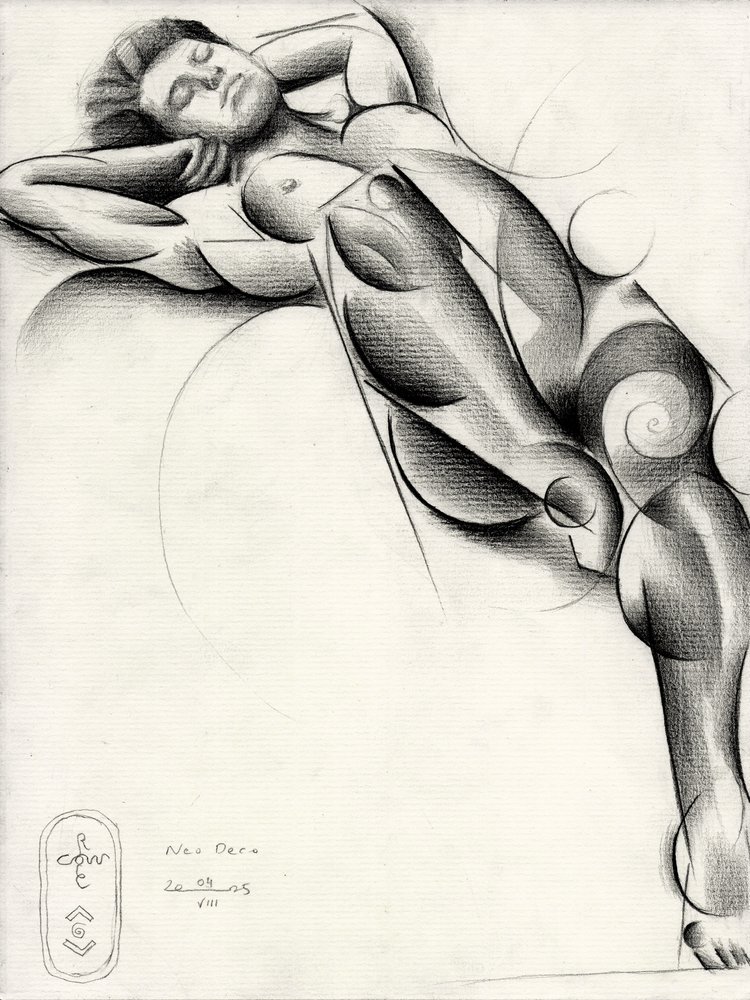Peaceful Reclining Nude by Corné Akkers