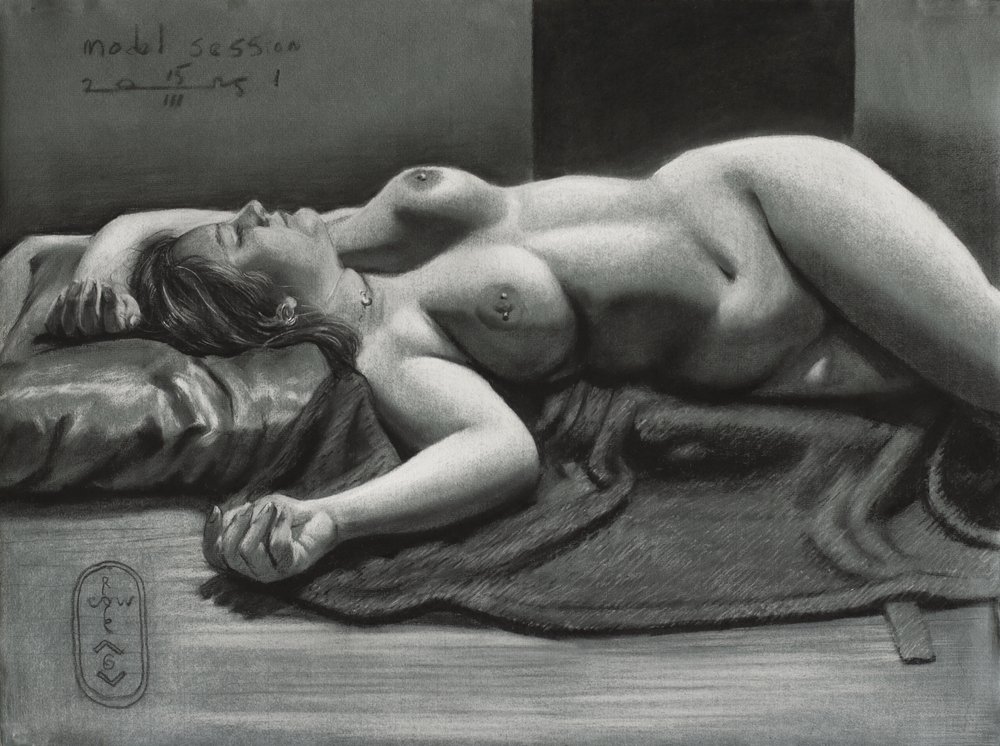 Realistic Charcoal Drawing by Corné Akkers