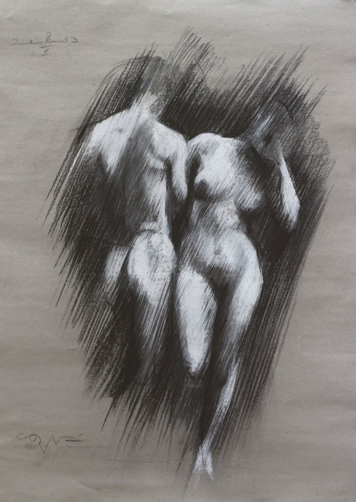 Sensual Couple Sketch by Corné Akkers
