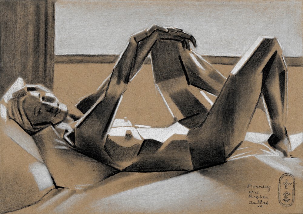 Serene Reclining Figure by Corné Akkers