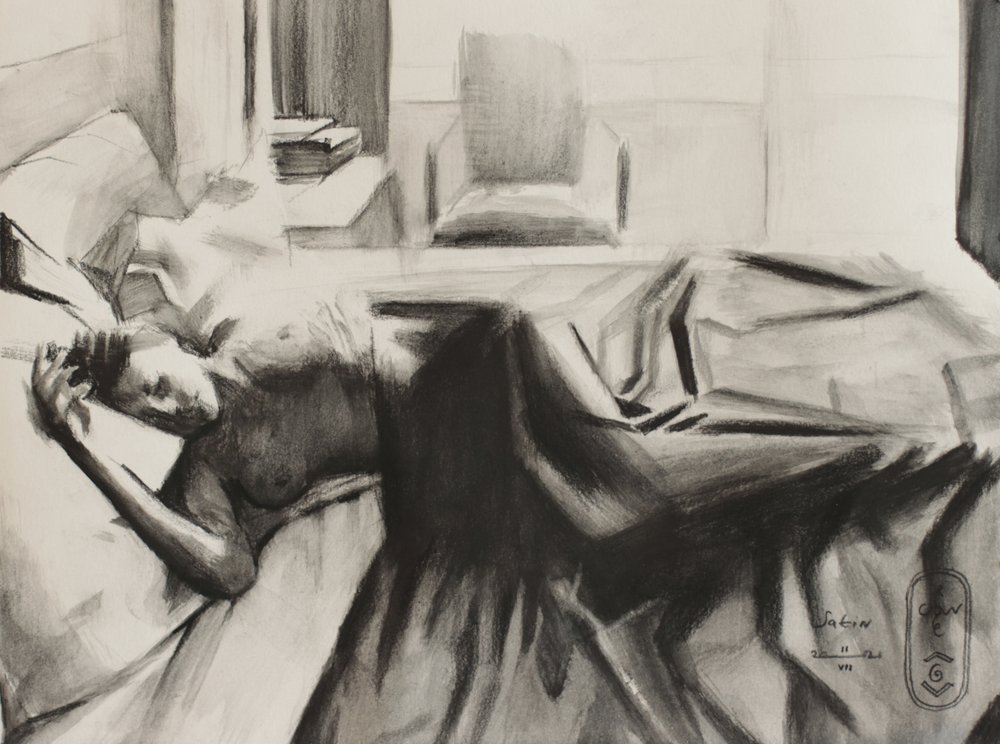 Sleeping Woman Sketch by Corné Akkers
