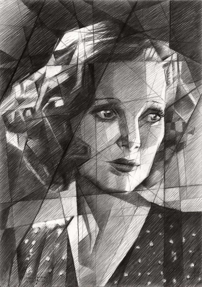 Thoughtful Geometric Portrait by Corné Akkers