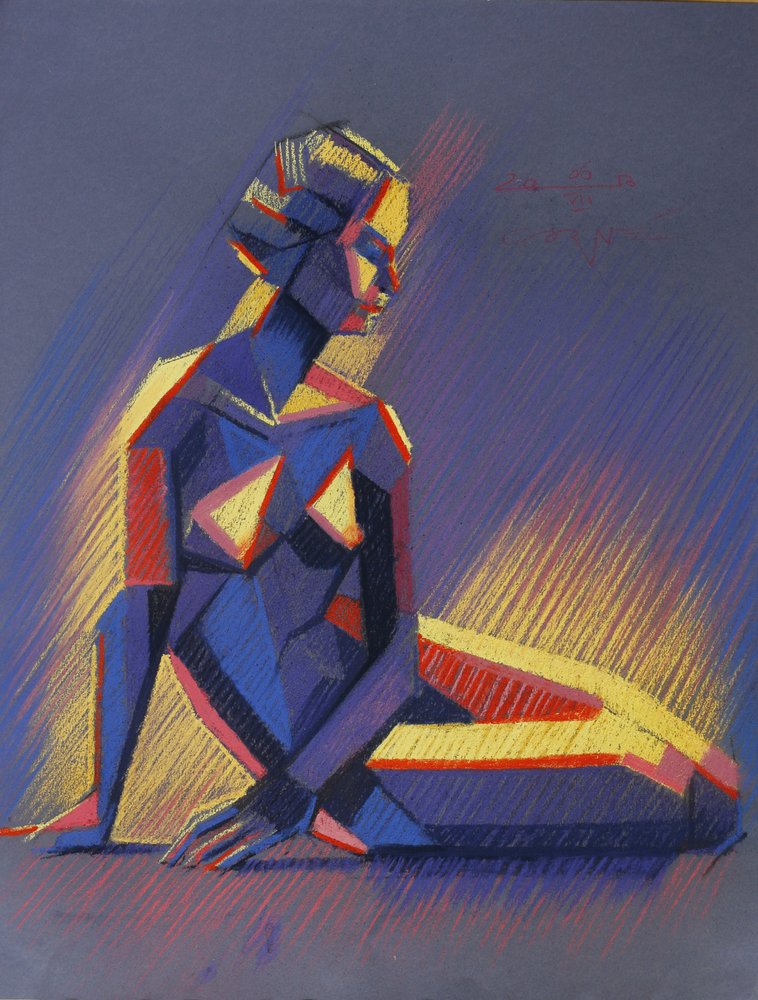 Vibrant Geometric Figure by Corné Akkers