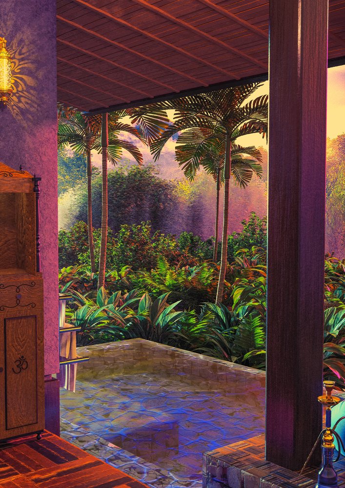 Lush Tropical Veranda by CosmoZach