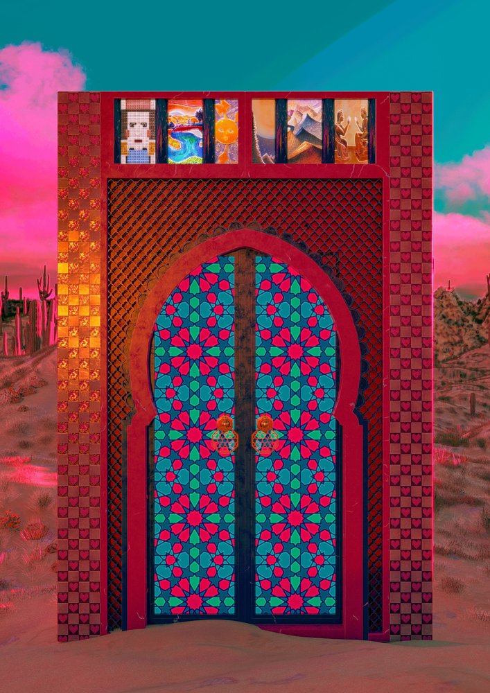 Pink Sky Desert Door by CosmoZach