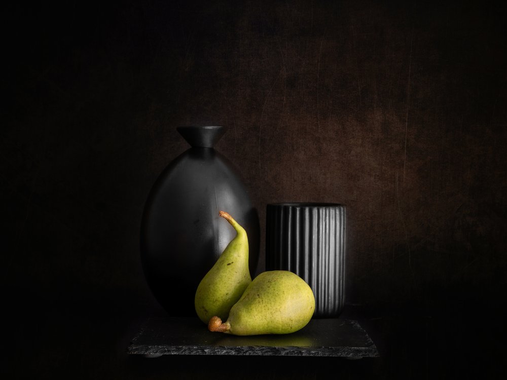 Moody Pears Still Life by Cristiano Giani