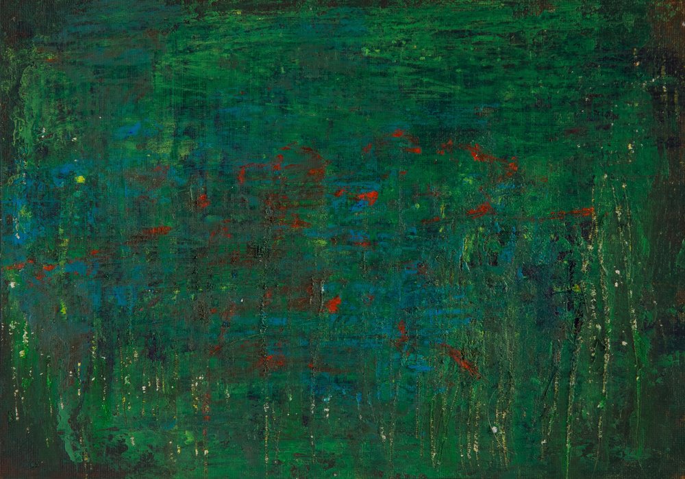 Deep Green Abstract by Dale Hefer