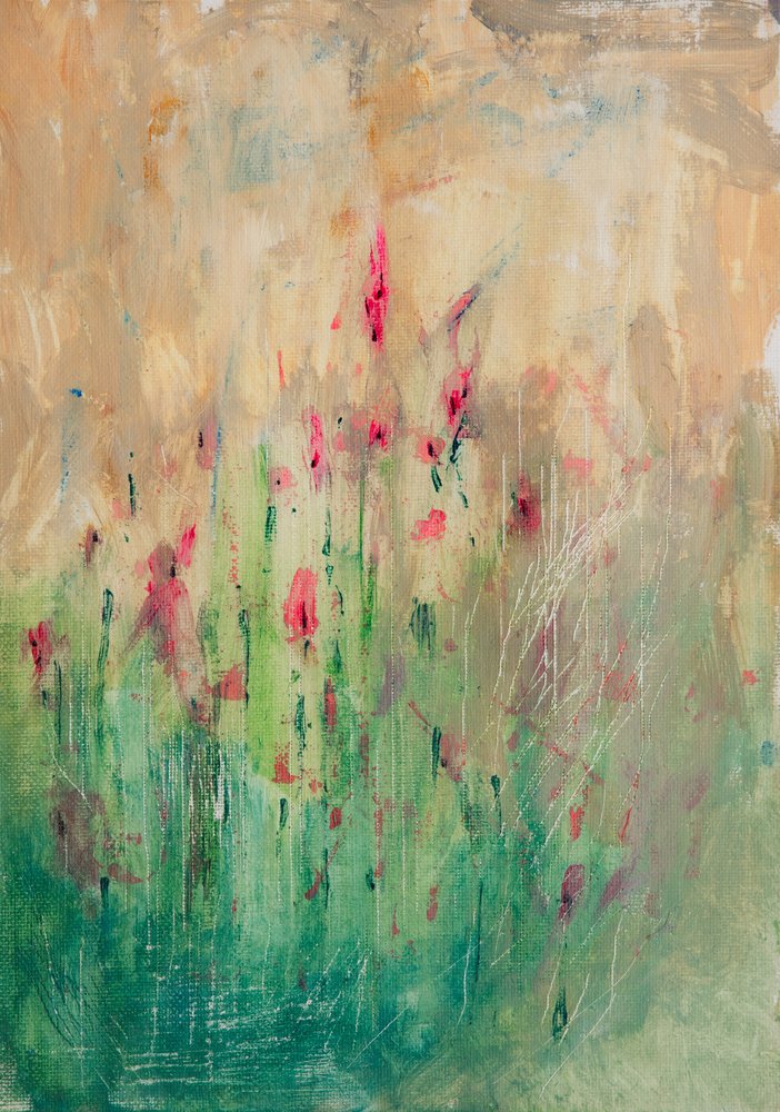 Vibrant Floral Abstract by Dale Hefer