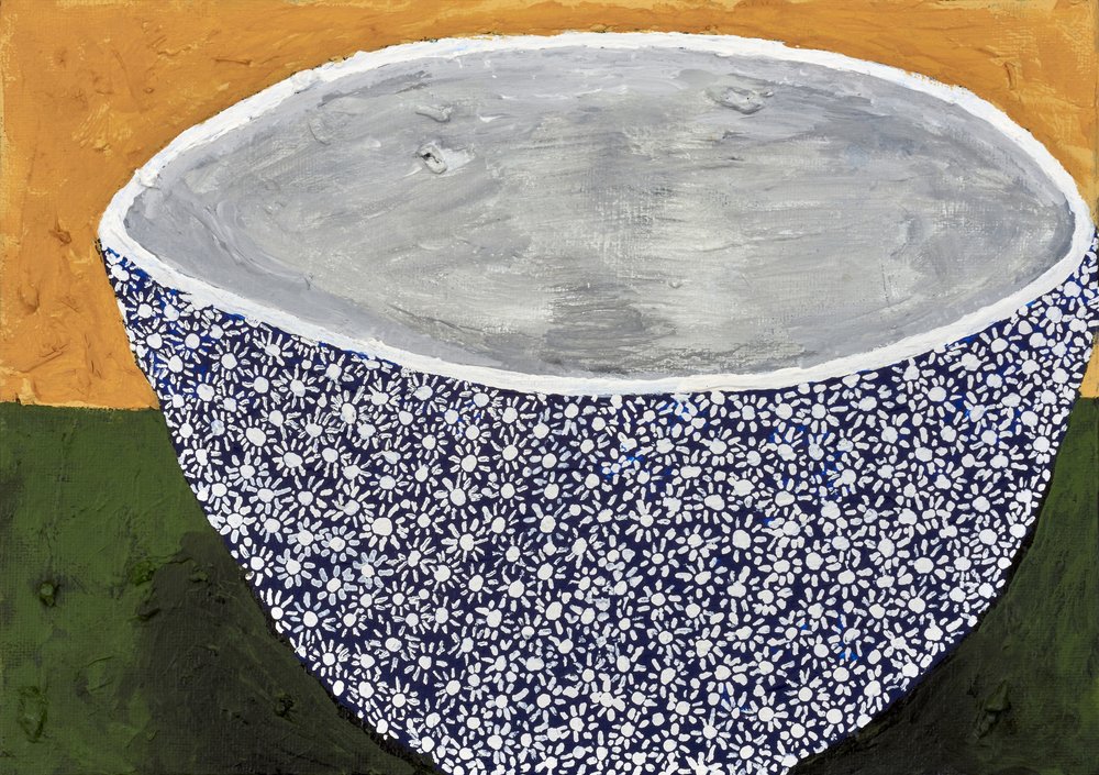 Blue Daisy Bowl by Dale Hefer & Family