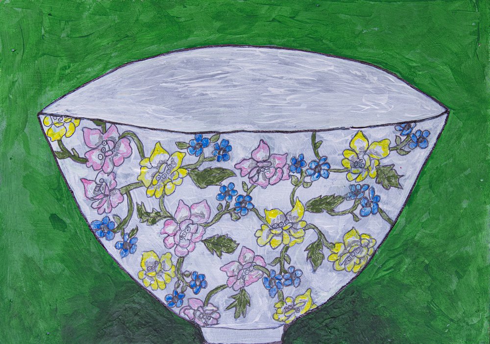 Colorful Floral Bowl by Dale Hefer & Family