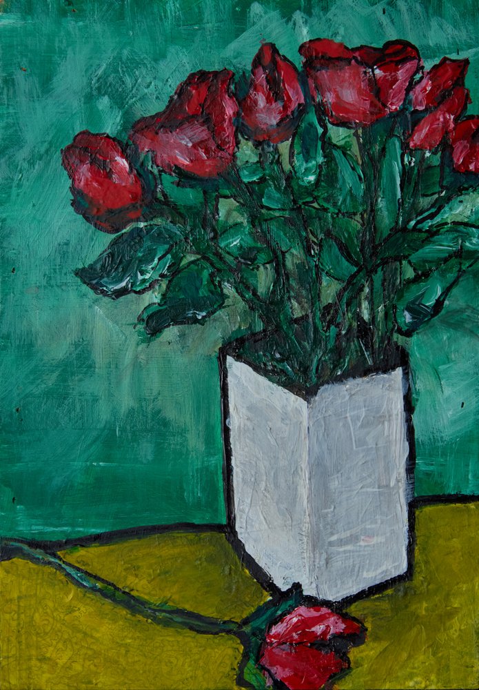 Red Roses Still Life by Dale Hefer & Family