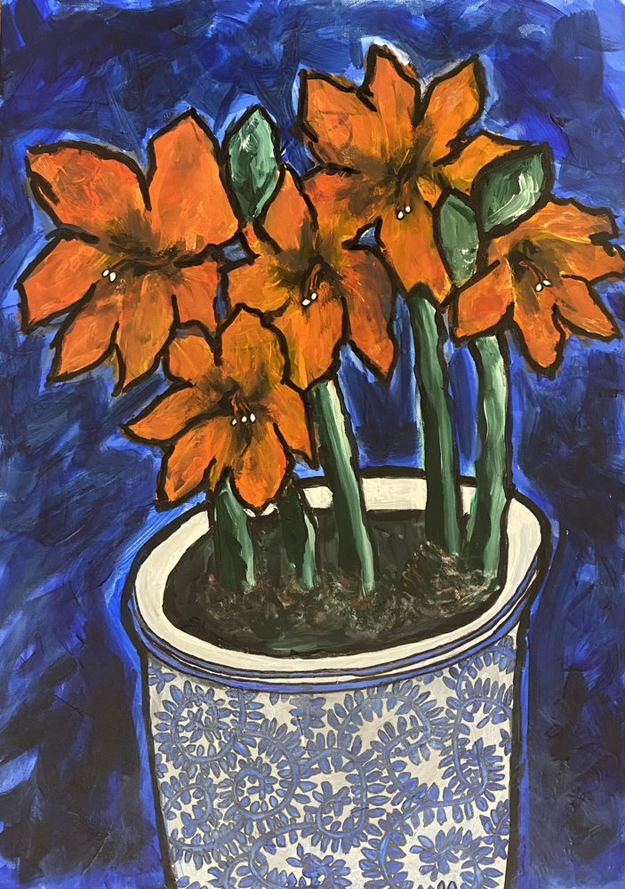 Vibrant Orange Flowers by Dale Hefer & Family