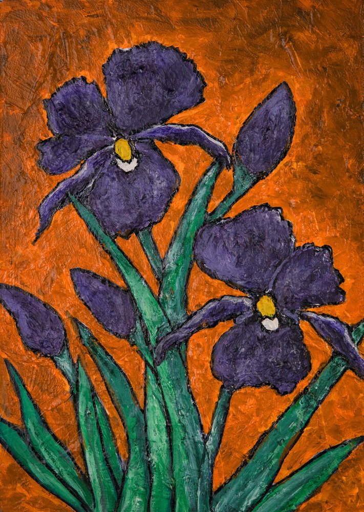 Vibrant Purple Irises by Dale Hefer & Family