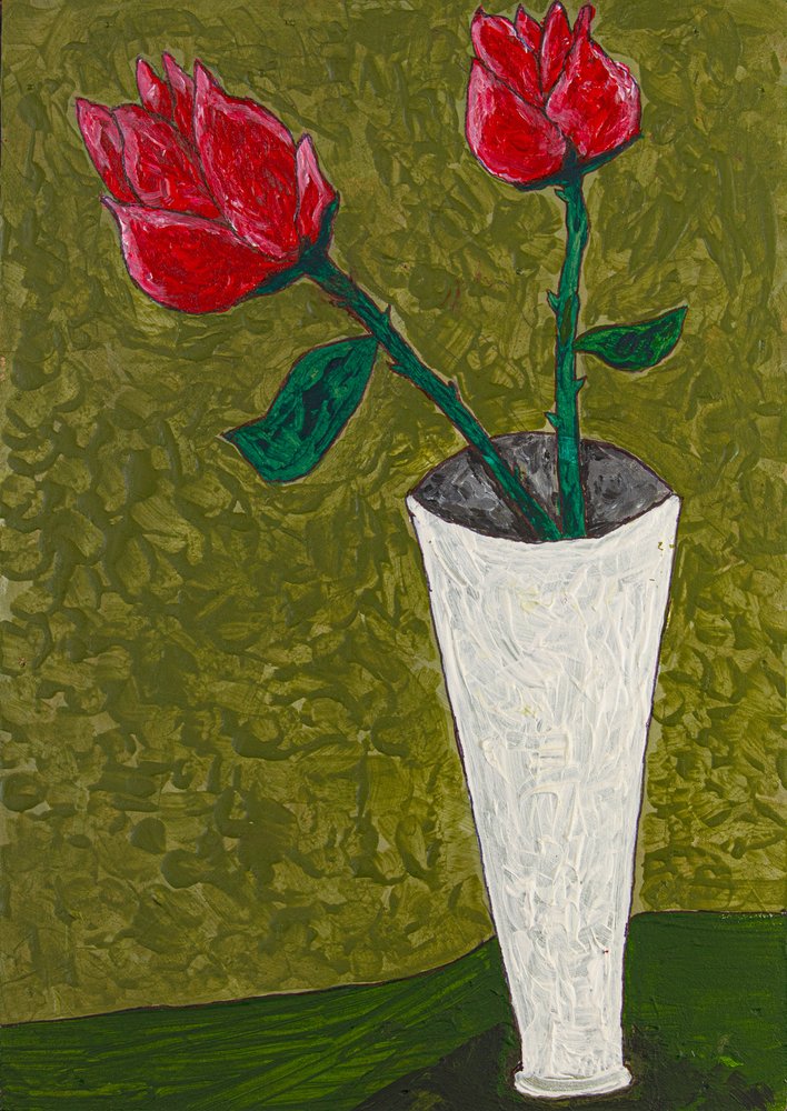 Vibrant Red Roses by Dale Hefer & Family