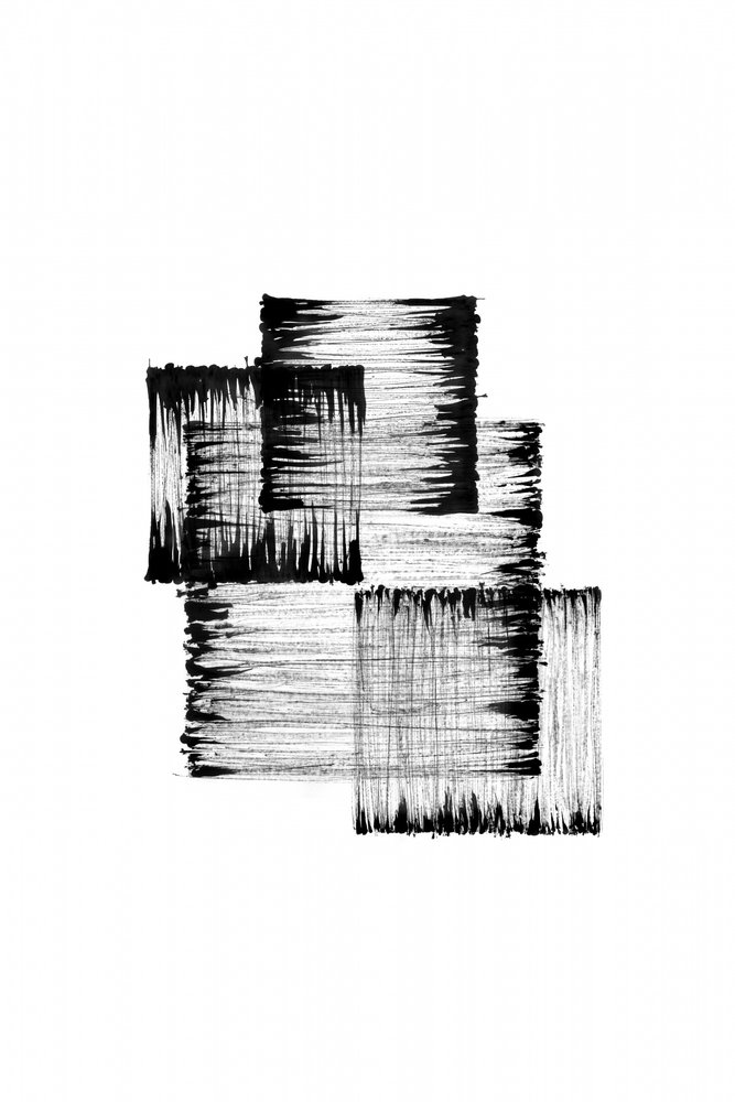Black White Overlapping Lines by Danushka Abeygoda