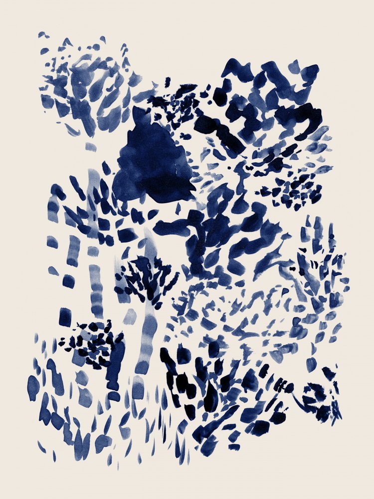 Fluid Blue Brushwork by Danushka Abeygoda