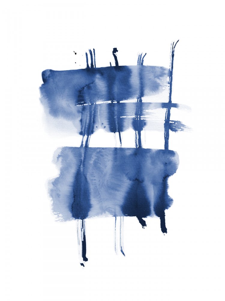 Fluid Indigo Strokes by Danushka Abeygoda